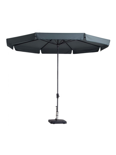 Madison Градински чадър Syros, 350 см, кръгъл, сив, PAC6P014