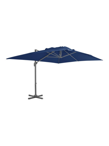 Sonata Градински чадър чупещо рамо с алуминиев прът 4x3 м морскосин