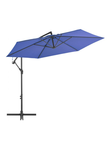 Sonata Градински чадър с чупещо рамо и алуминиев прът, 300 см, син