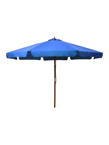 Sonata Градински чадър с дървен прът, 330 см, лазурен