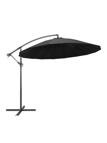 Sonata Висящ чадър за слънце, антрацит, 3 м, алуминиев прът