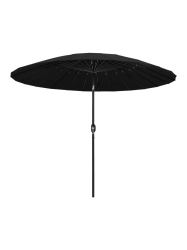 Sonata Градински чадър с алуминиев прът, 270 см, черен