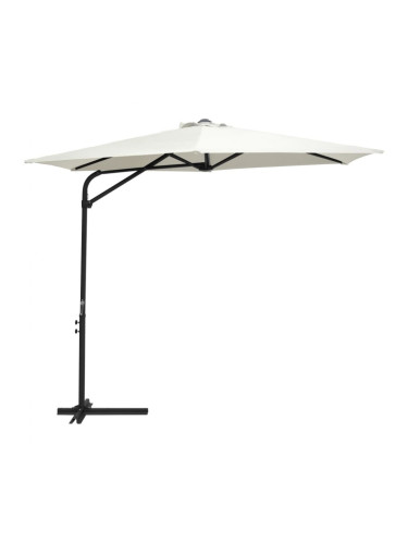 Sonata Градински чадър със стоманен прът, 300 см, пясъчнобял