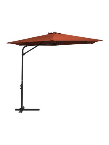 Sonata Градински чадър със стоманен прът, 300 см, теракота