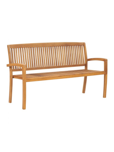 Sonata 3-местна стифираща градинска пейка, 159 cм, тик масив