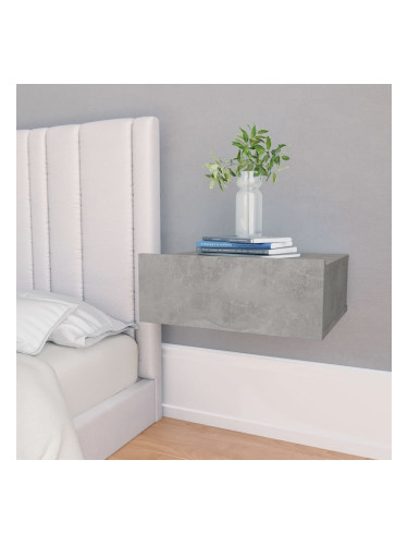 Sonata Нощни шкафчета за стена, 2 бр, бетонно сиво, 40x30x15 см, ПДЧ