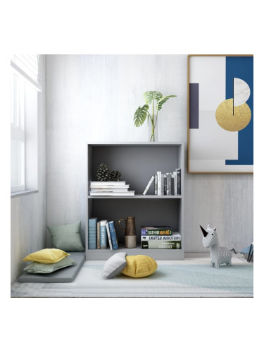 Sonata Етажерка за книги, сива, 60x24x74,5 см, ПДЧ
