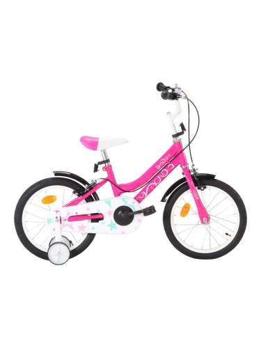 Sonata Детски велосипед, 16 цола, черно и розово