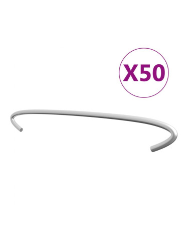 Sonata Куки за габиони, 50 бр, поцинкована стомана, 40 см