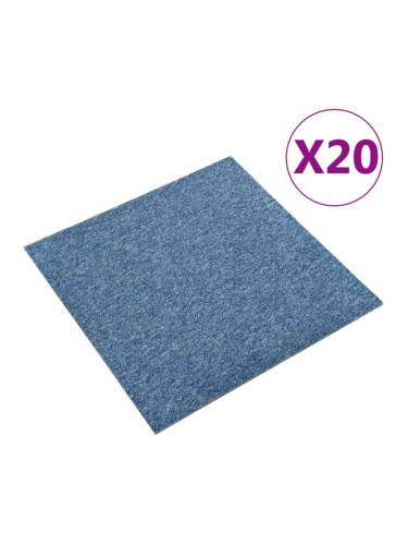 Sonata Килимни плочки за под, 20 бр, 5 м², 50x50 см, сини