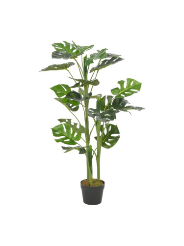 Sonata Изкуствено растение монстера със саксия, зелено, 100 см
