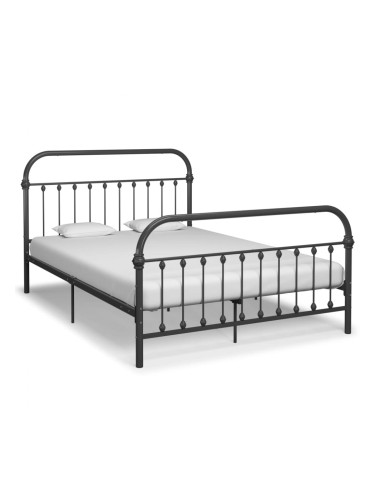 Sonata Рамка за легло, сива, метал, 120x200 cм