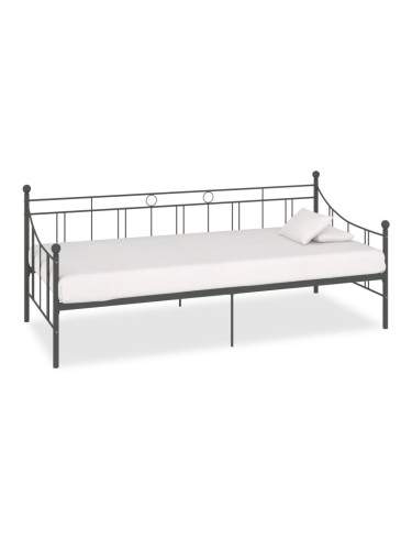 Sonata Рамка за дневно легло, сива, метал, 90x200 см