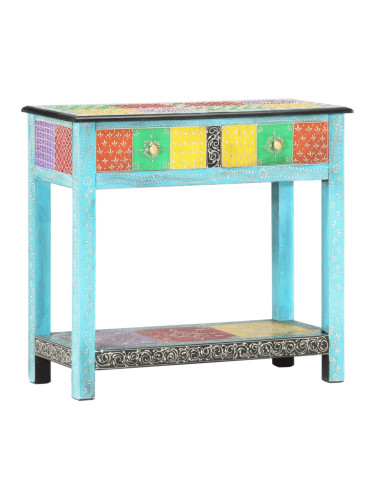 Sonata H Ръчно рисувана конзолна маса, 80x35x75 cм, мангово дърво масив