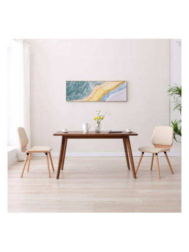 Sonata H Трапезни столове, 2 бр, кремави, изкуствена кожа