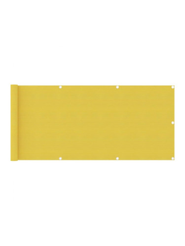 Sonata Балконски параван, жълт, 75x500 см, HDPE