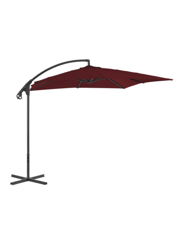 Sonata Градински чадър чупещо рамо и стоманен прът 250x250 см червен