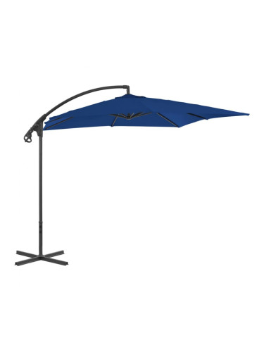 Sonata Градински чадър чупещо рамо и стоманен прът 250x250 см лазурен