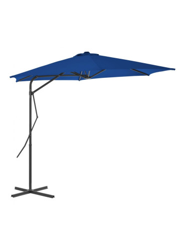 Sonata Градински чадър със стоманен прът, син, 300x230 см