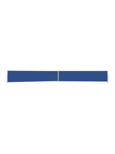 Sonata Прибираща се дворна странична тента, 140x1200 см, синя