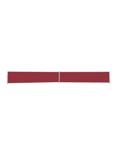 Sonata Прибираща се дворна странична тента, 170x1200 см, червена