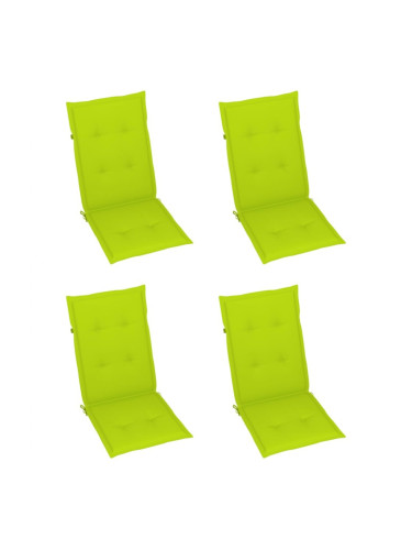 Sonata Възглавници за градински столове 4 бр светлозелени 120x50x4 см