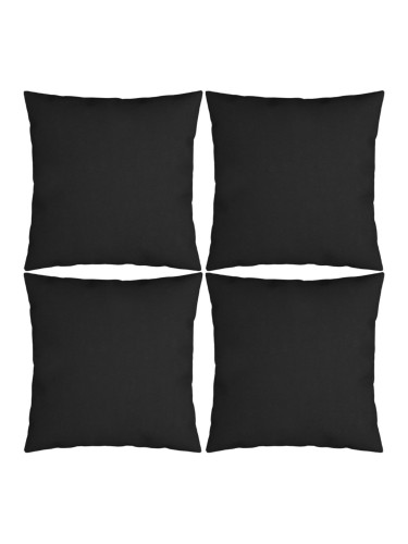 Sonata Декоративни възглавници, 4 бр, черни, 50x50 см, текстил