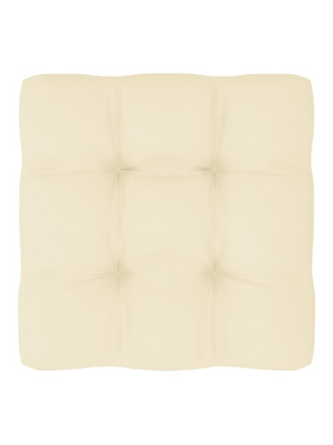 Sonata Палетна възглавница за диван, кремава, 80x80x12 см