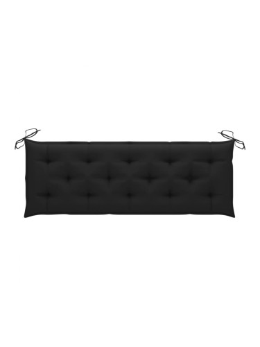 Sonata Възглавница за градинска пейка, черна, 150x50x7 см, плат