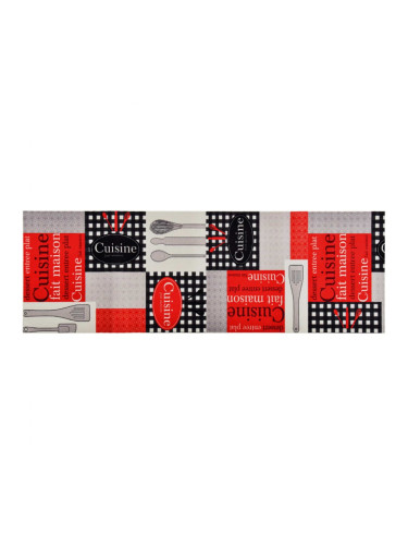 Sonata Кухненско килимче, перимо, надпис "Cuisine", 60x300 см
