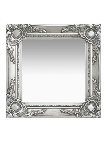 Sonata Стенно огледало, бароков стил, 40x40 см, сребристо