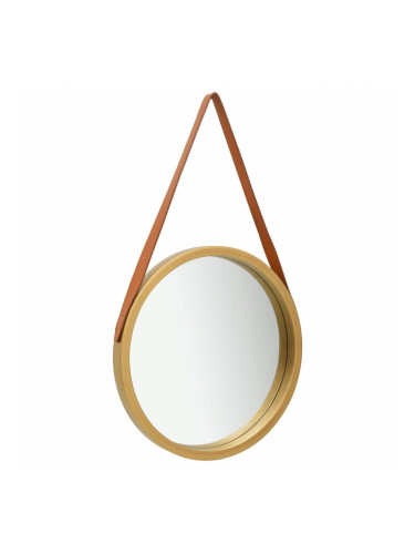 Sonata Стенно огледало с каишка, 50 см, златисто