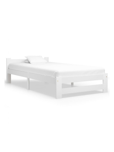 Sonata Рамка за легло, бяла, бор масив, 90х200 см