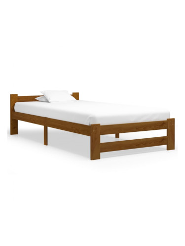 Sonata Рамка за легло, меденокафява, бор масив, 100x200 см