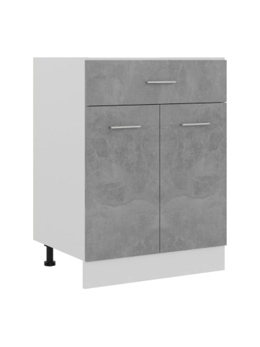 Sonata Долен шкаф с чекмедже, бетонно сив, 60x46x81,5 см, ПДЧ