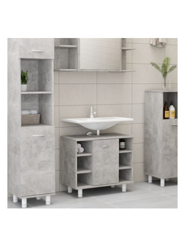 Sonata Шкаф за баня, бетонно сиво, 60x32x53,5 см, ПДЧ