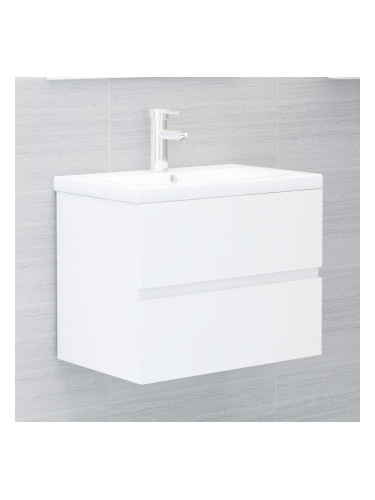 Sonata Долен шкаф за мивка, бял гланц, 60x38,5x45 см, ПДЧ