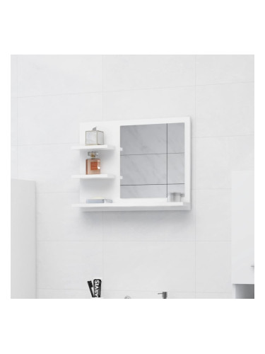 Sonata Огледало за баня, бяло, 60x10,5x45 см, ПДЧ