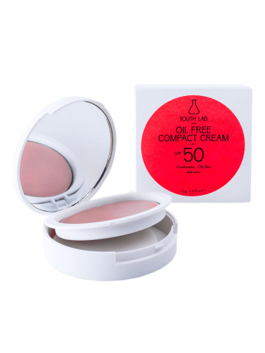 YOUTH LAB Oil Free Compact Cream Spf 50 Dark Color Слънцезащитен продукт унисекс 10gr