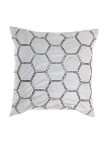 Възглавница DKD Home Decor Кадифе Геометричен (45 x 45 cm)