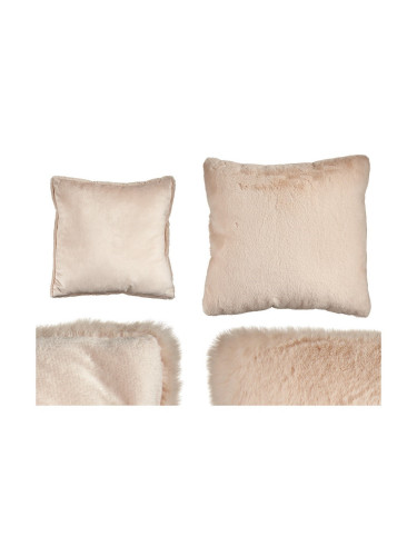 Възглавница Сметана С коса Изкуствена Кожа (40 x 2 x 40 cm)