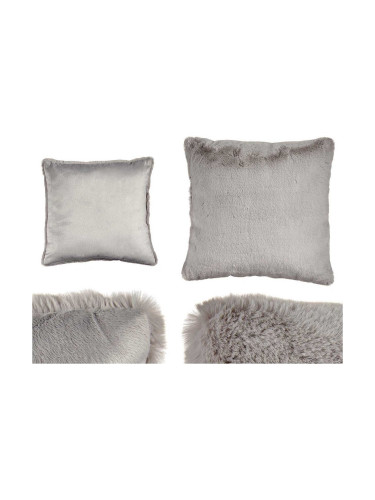 Възглавница С коса Сив Изкуствена Кожа (40 x 2 x 40 cm)