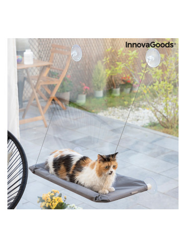 Висящ Хамак за Котки InnovaGoods, 4 броя вендузи