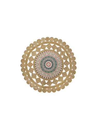 Килим DKD Home Decor Кафяв Многоцветен (150 x 150 x 0,75 cm)