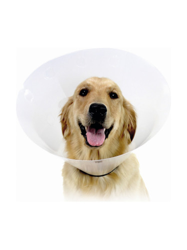 Елизаветинска яка за куче KVP Check, Прозрачен, 23-32 cm