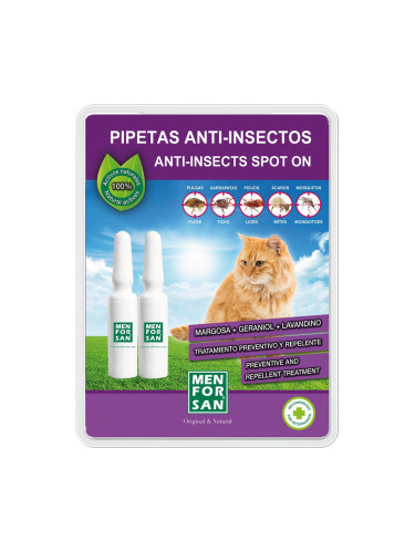 Репелент против насекоми Men for San 2 броя Пипети Котка