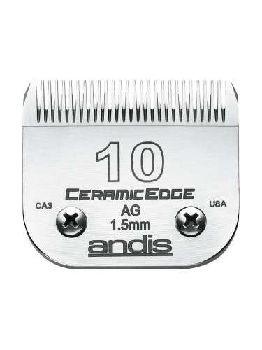 Ножчета за самобръсначка Andis 10 Керамика Куче Стомана Въглеродна стомана (1,5 mm)