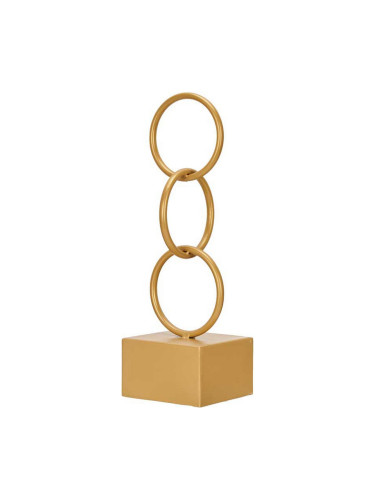 Декоративна фигурка Пръстени Златен Метал (12,5 x 40,5 x 12,5 cm)