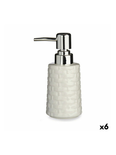 Дозатор за Сапун Керамика Сребрист Бял 6 броя (150 ml)