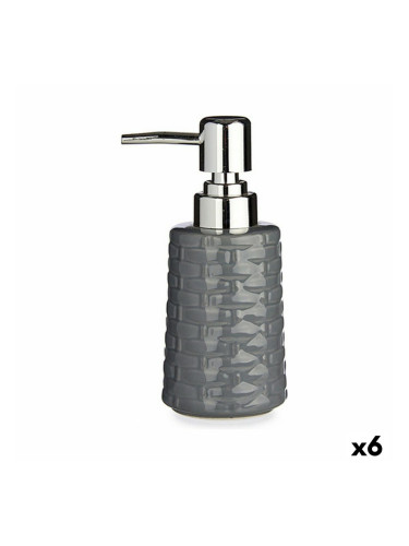 Дозатор за Сапун Керамика Сребрист Сив 6 броя (350 ml)